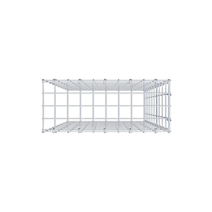 Typ 4 påbyggnadsgabion 100 cm x 50 cm x 20 cm (L x H x D), maskstorlek 5 cm x 10 cm, C-ring