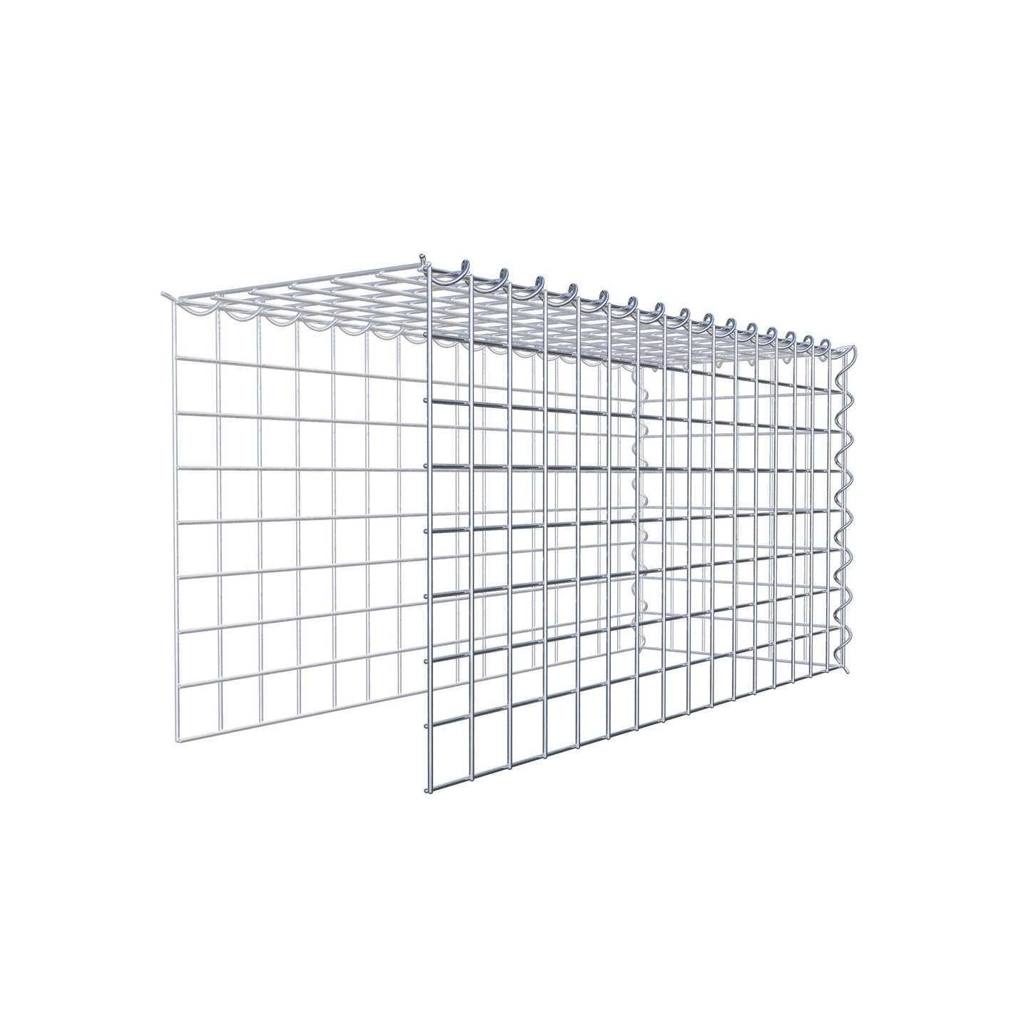 Anbaugabione Typ 4 80 cm x 40 cm x 30 cm (L x H x T), Maschenweite 5 cm x 5 cm, Spirale