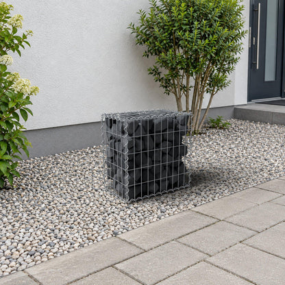 Gabione 50 cm x 50 cm x 30 cm (L x H x T), Maschenweite 5 cm x 10 cm, Spirale