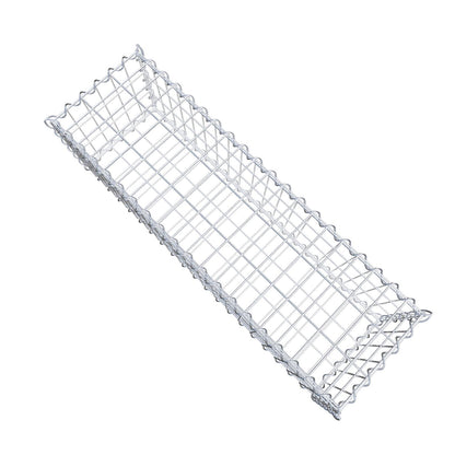 Gavión 100 cm x 30 cm x 30 cm (largo x alto x fondo), malla 5 cm x 10 cm, en espiral
