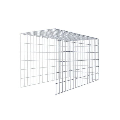 Monteret gabion type 4 100 cm x 60 cm x 50 cm (L x H x D), maskestørrelse 5 cm x 10 cm, C-ring