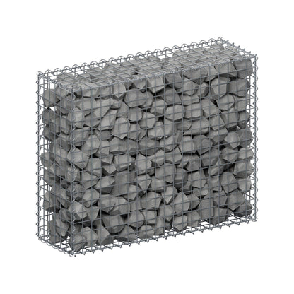 Gabione 100 cm x 80 cm x 30 cm (L x H x T), Maschenweite 5 cm x 5 cm, Spirale