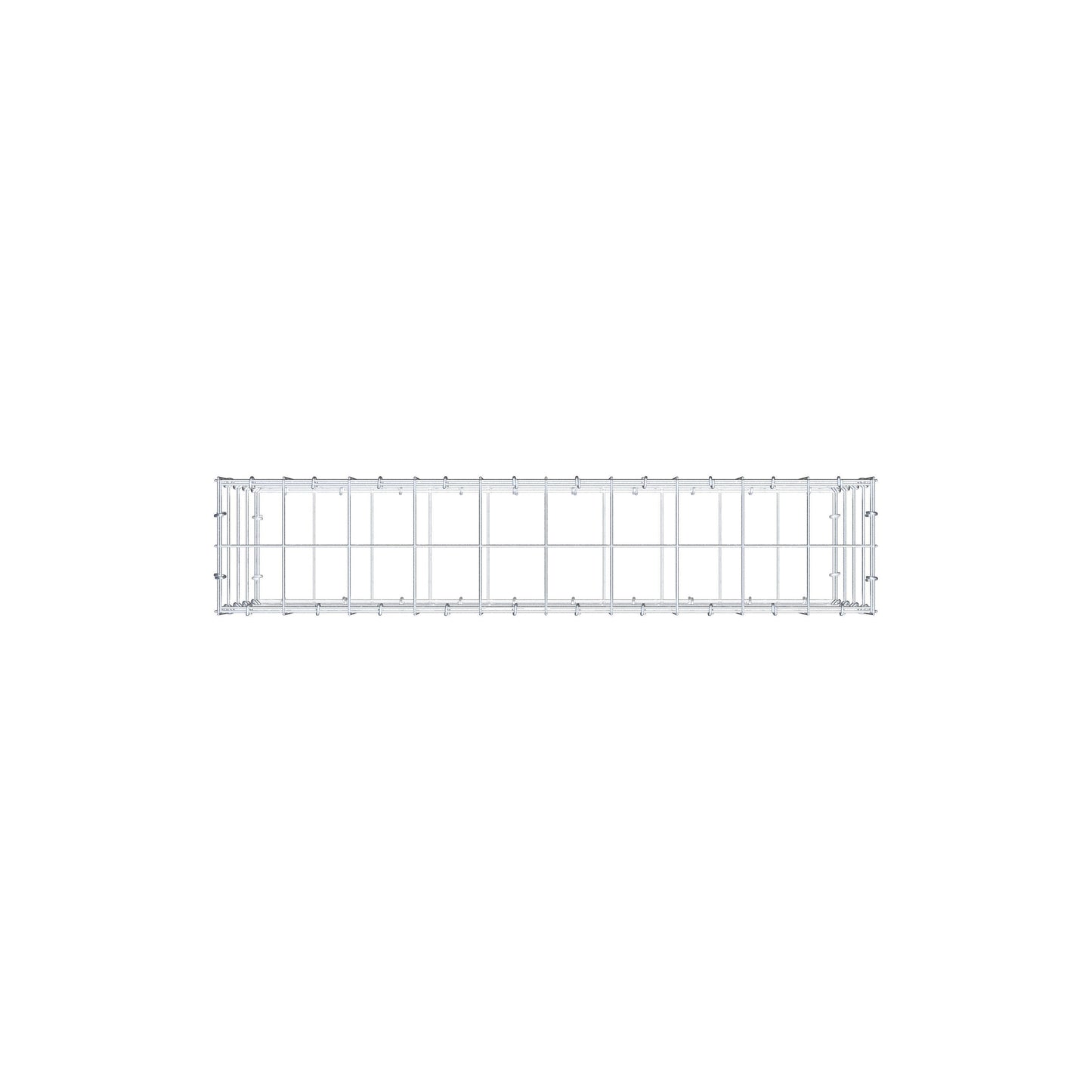 Gabion 100 cm x 40 cm x 20 cm (L x H x P), mailles 10 cm x 10 cm, anneau en C