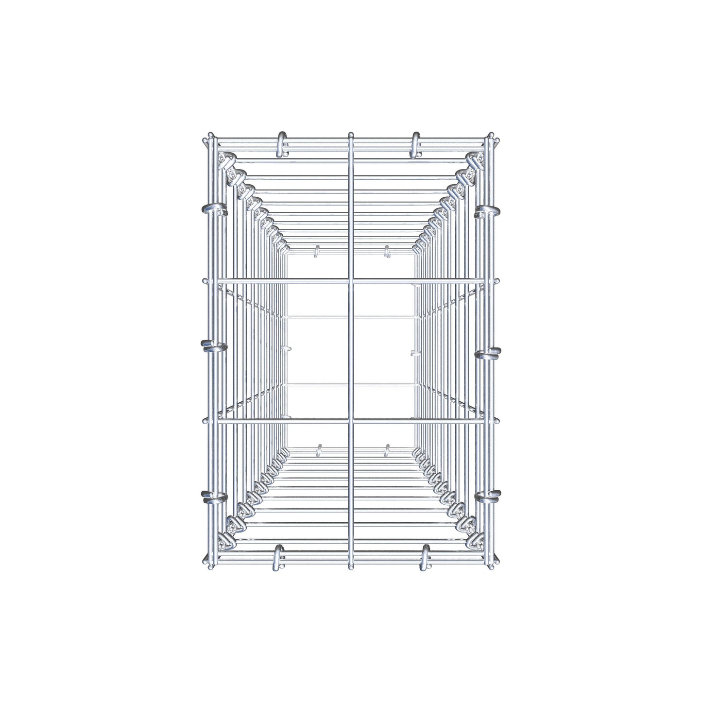 Gabion 100 cm x 20 cm x 30 cm (L x H x D), mesh size 10 cm x 10 cm, C-ring