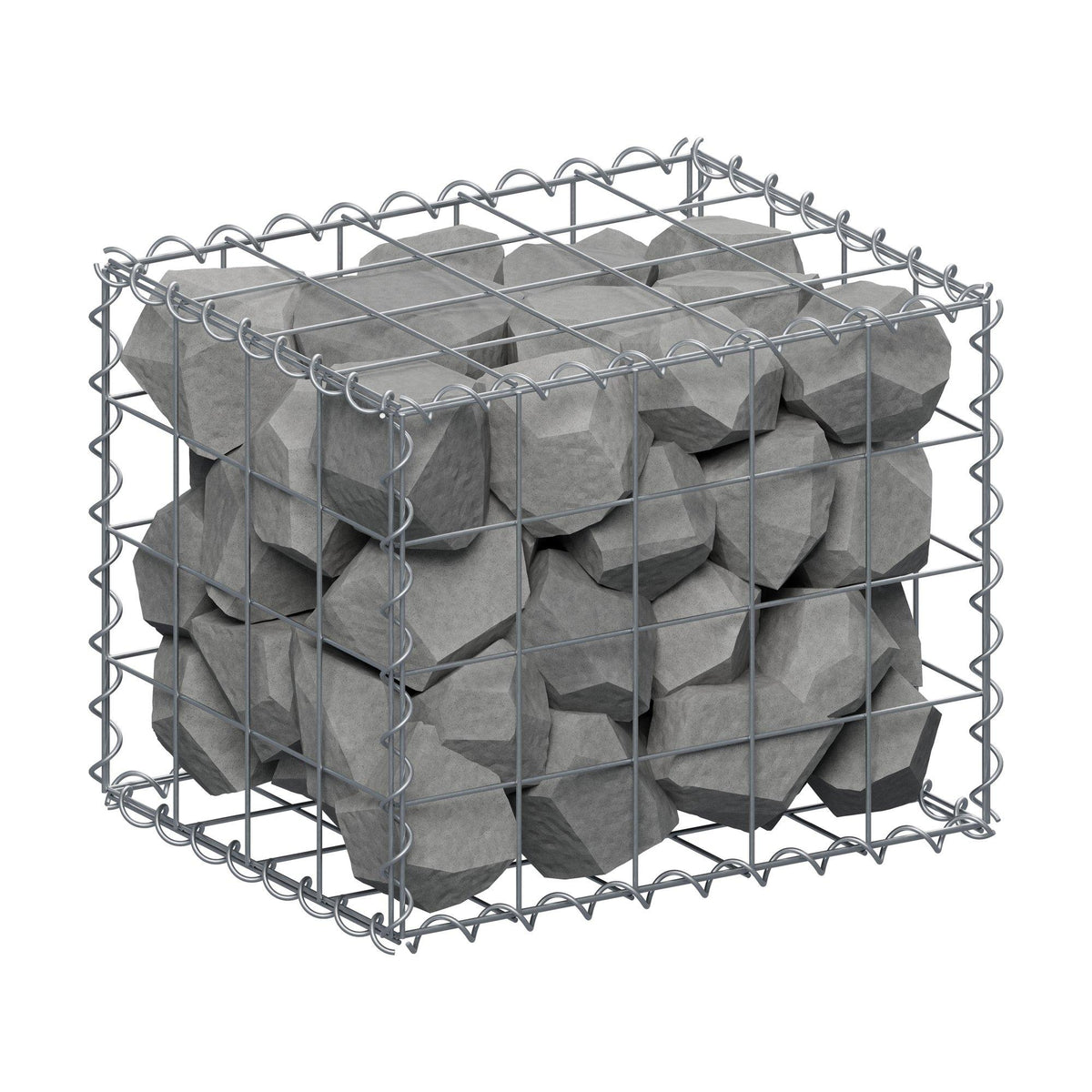 Gabion 50 cm x 40 cm x 40 cm (L x H x D), mesh size 10 cm x 10 cm, spiral