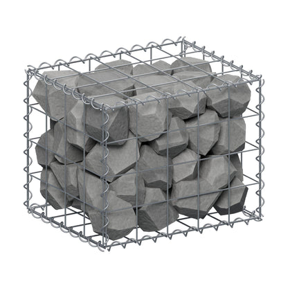 Gabion 50 cm x 40 cm x 40 cm (L x H x D), mesh size 10 cm x 10 cm, spiral