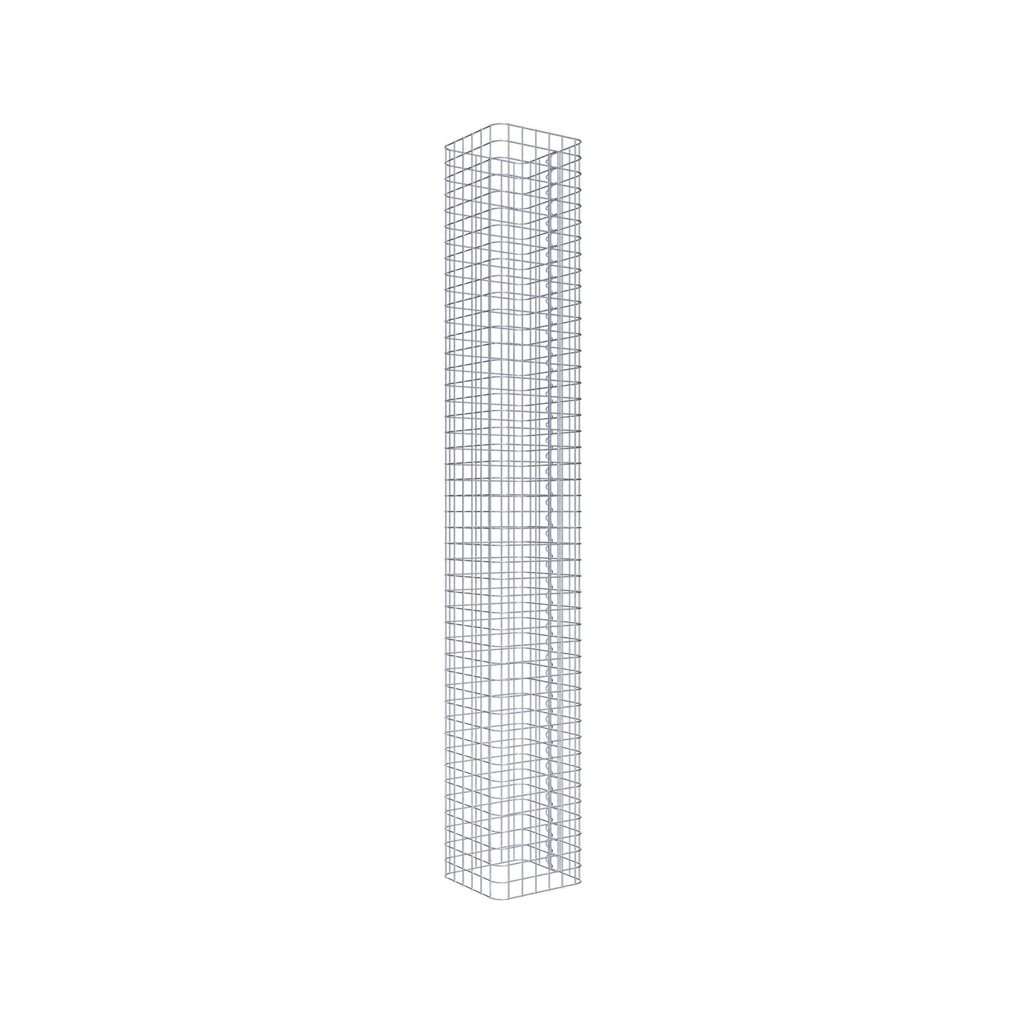 Gabionsøjle firkantet 32 ​​cm x 32 cm, 230 cm højde, MW 5 cm x 5 cm