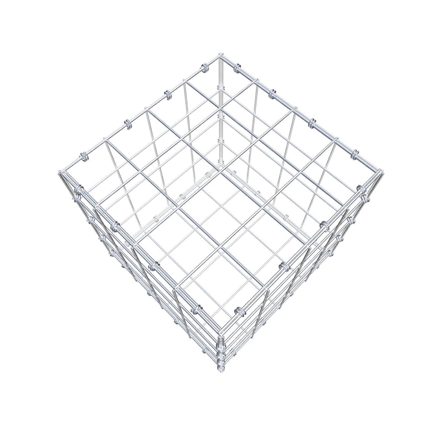 Gabion 40 cm x 40 cm x 40 cm (L x H x P), mailles 10 x 10 cm, anneau en spirale