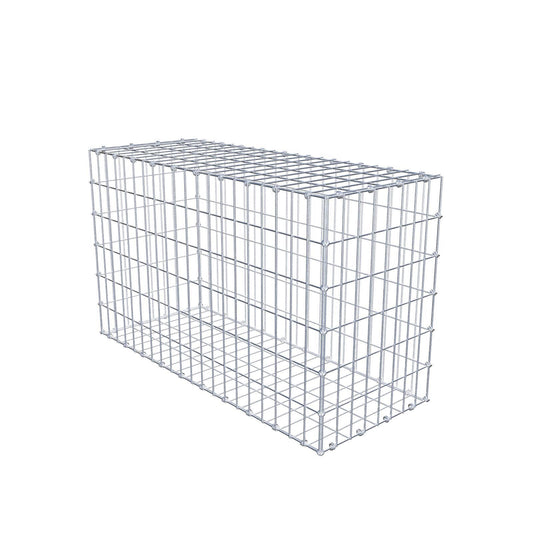 Gabião 100 cm x 60 cm x 40 cm (C x A x P), malhagem 5 x 10 cm, anel espiral