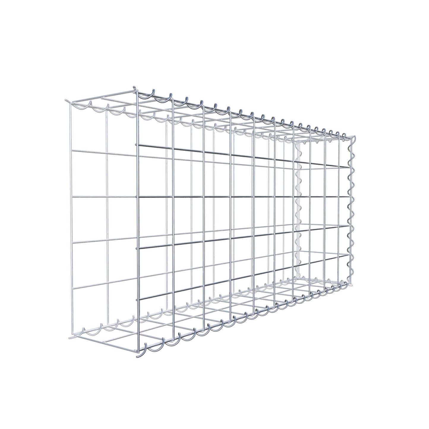 Gabion rapporté type 2 100 cm x 50 cm x 20 cm (L x H x P), mailles 10 cm x 10 cm, spirale