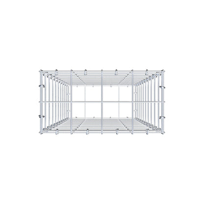 Gabion 100 cm x 40 cm x 20 cm (L x H x P), mailles 10 cm x 10 cm, anneau en C
