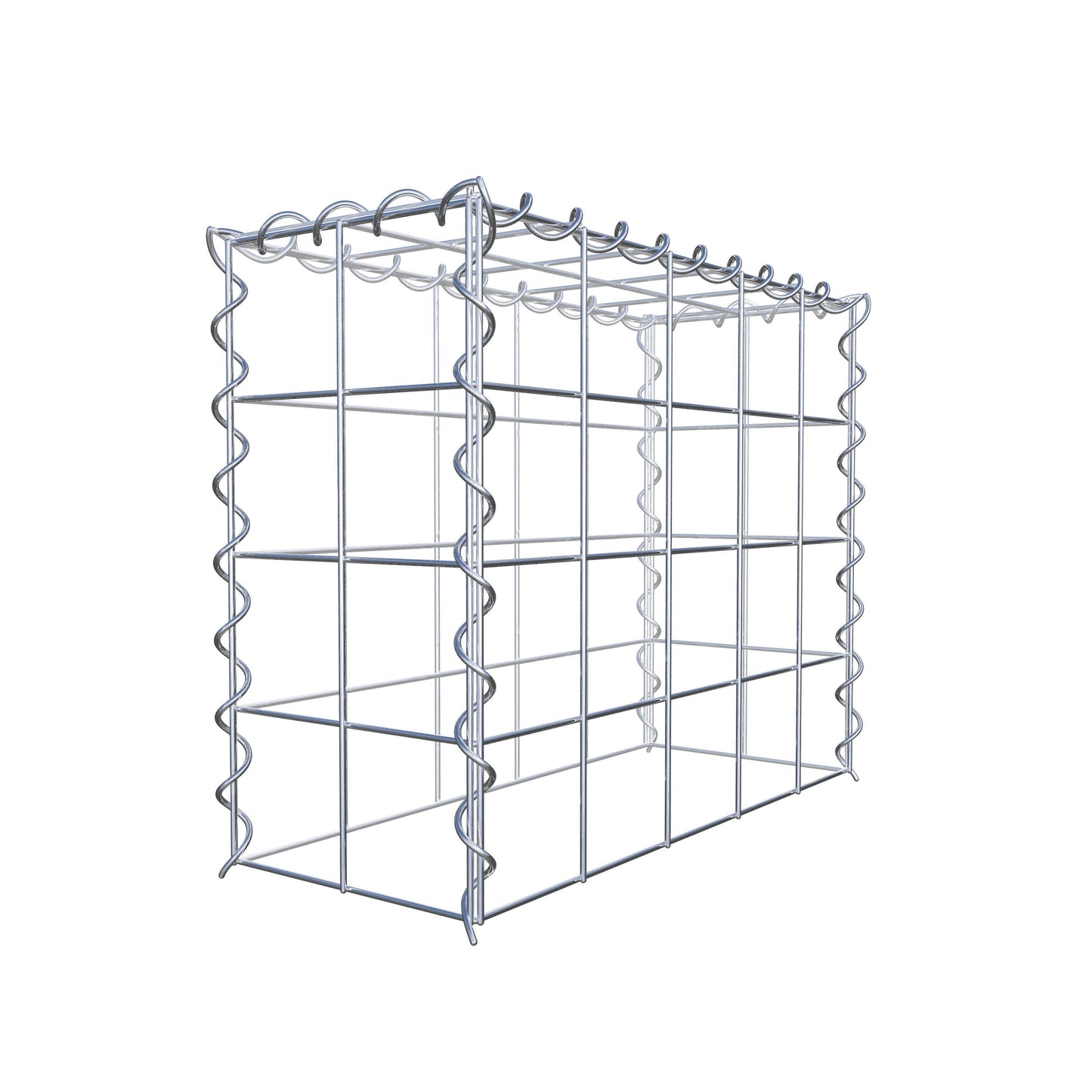 Gabião tipo 3 50 cm x 40 cm x 20 cm (C x A x P), malhagem 10 cm x 10 cm, espiral
