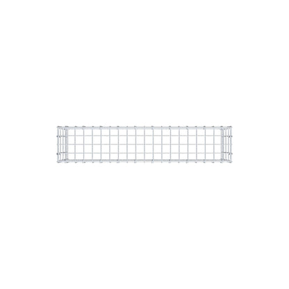 Typ 3 påbyggnadsgabion 100 cm x 40 cm x 20 cm (L x H x D), maskstorlek 5 cm x 10 cm, C-ring