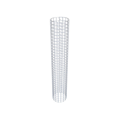 Schanskorfzuil rond 27 cm diameter, 160 cm hoogte, maaswijdte 5 cm x 5 cm