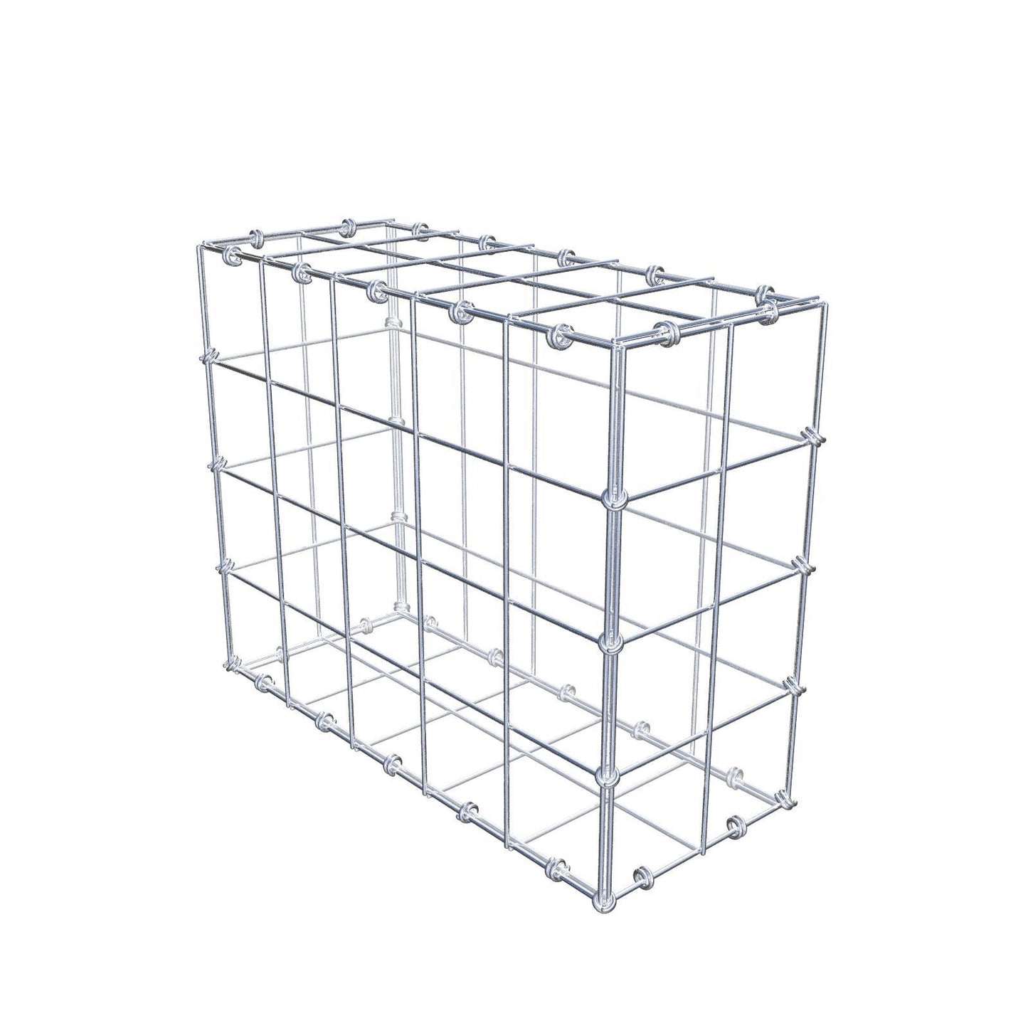 Schanskorf 50 cm x 40 cm x 20 cm (L x H x D), maaswijdte 10 x 10 cm, spiraalring
