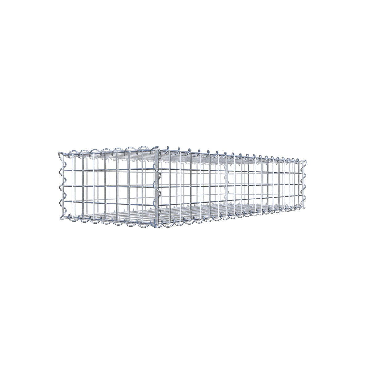 Gabião 100 cm x 20 cm x 40 cm (C x A x P), malhagem 5 cm x 5 cm, espiral