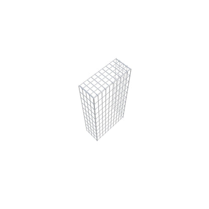 Fourche rapportée type 4 100 cm x 20 cm x 50 cm (L x H x P), mailles 5 cm x 10 cm, anneau C