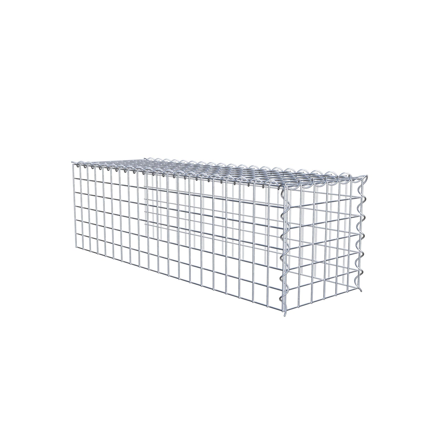 Gabion rapporté type 4 100 cm x 30 cm x 30 cm (L x H x P), mailles 5 cm x 5 cm, spirale