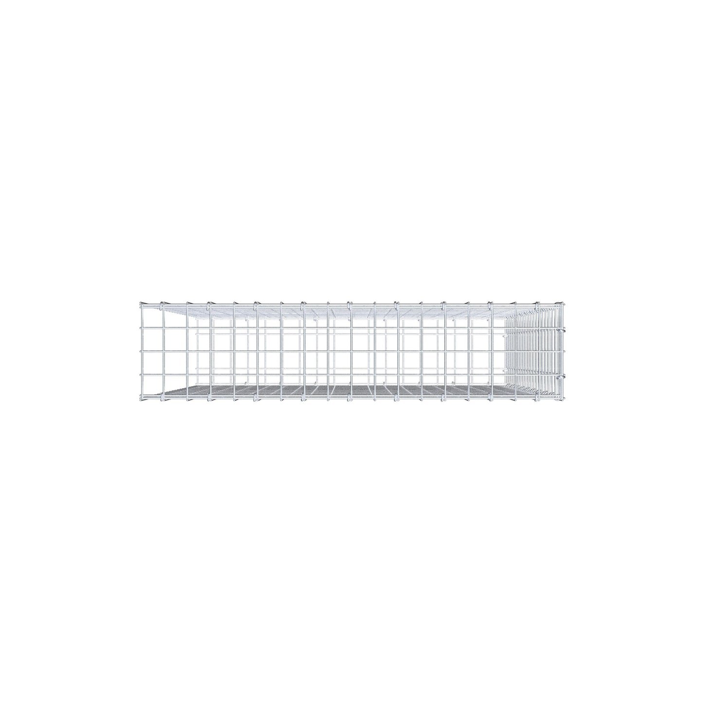 Anbaugabione Typ 2 100 cm x 90 cm x 20 cm (L x H x T), Maschenweite 5 cm x 5 cm, C-Ring