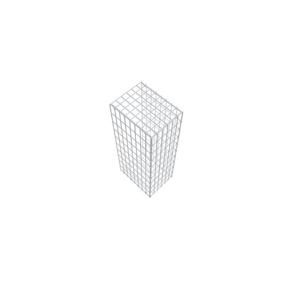 Monteret gabion type 2 100 cm x 40 cm x 30 cm, maskestørrelse 5 cm x 10 cm, C-ring
