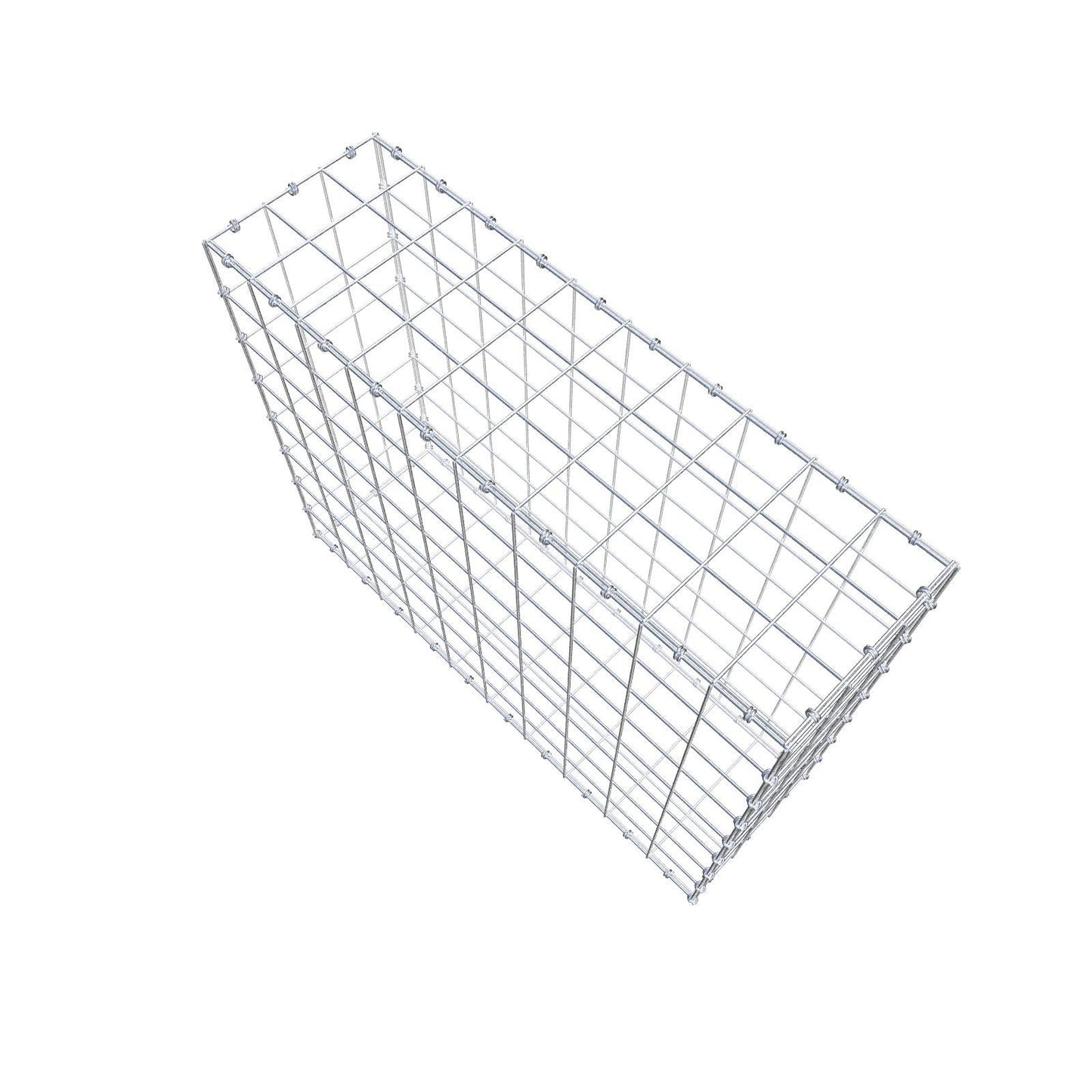 Gabião 100 cm x 80 cm x 30 cm (C x A x P), malhagem 10 x 10 cm, anel espiral