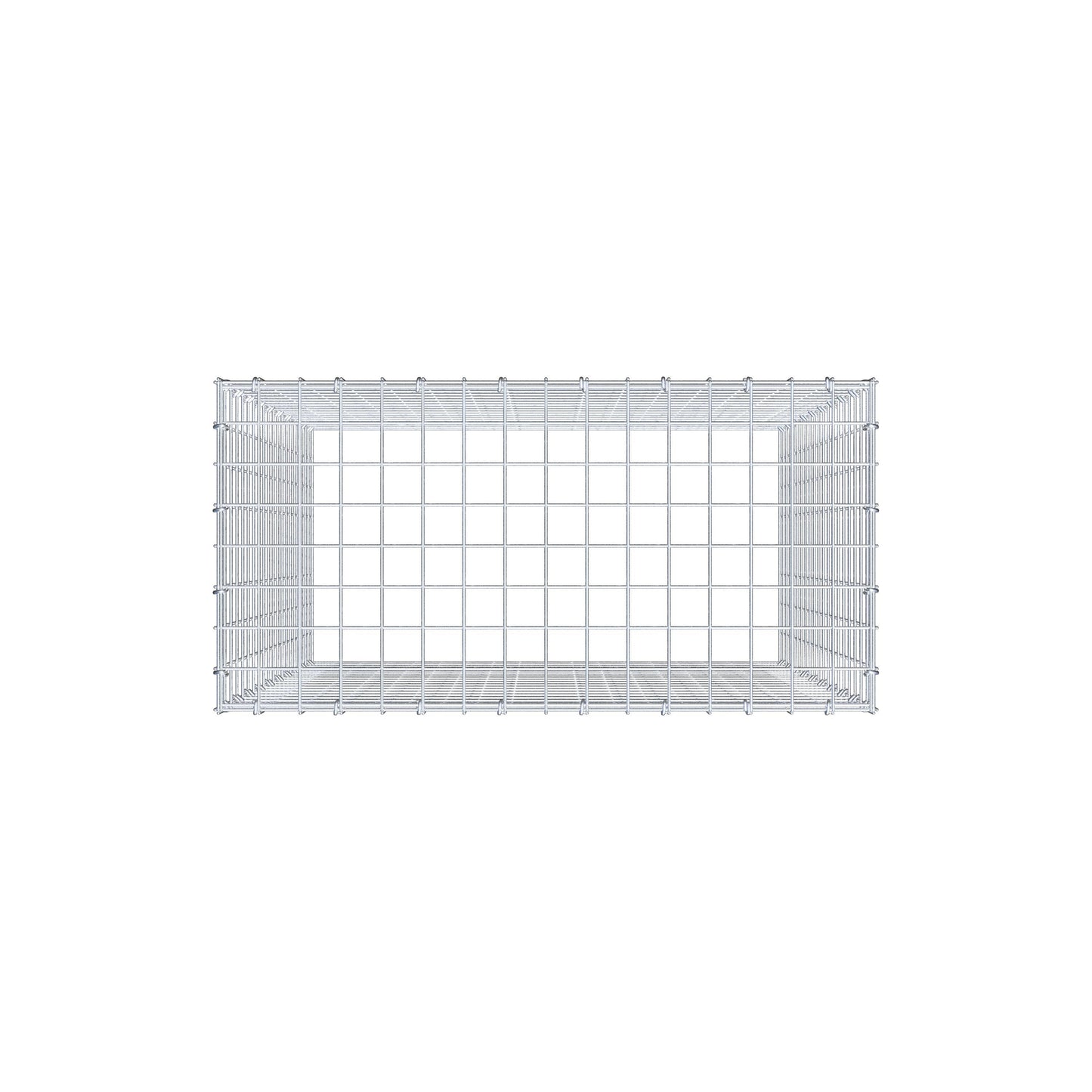 Anbaugabione Typ 3 100 cm x 80 cm x 40 cm (L x H x T), Maschenweite 5 cm x 5 cm, C-Ring