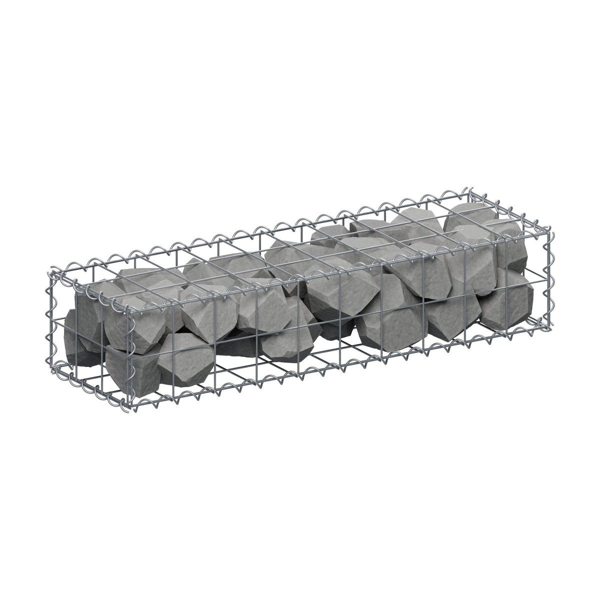 Gabion 100 cm x 20 cm x 30 cm (L x H x P), mailles 10 cm x 10 cm, spirale