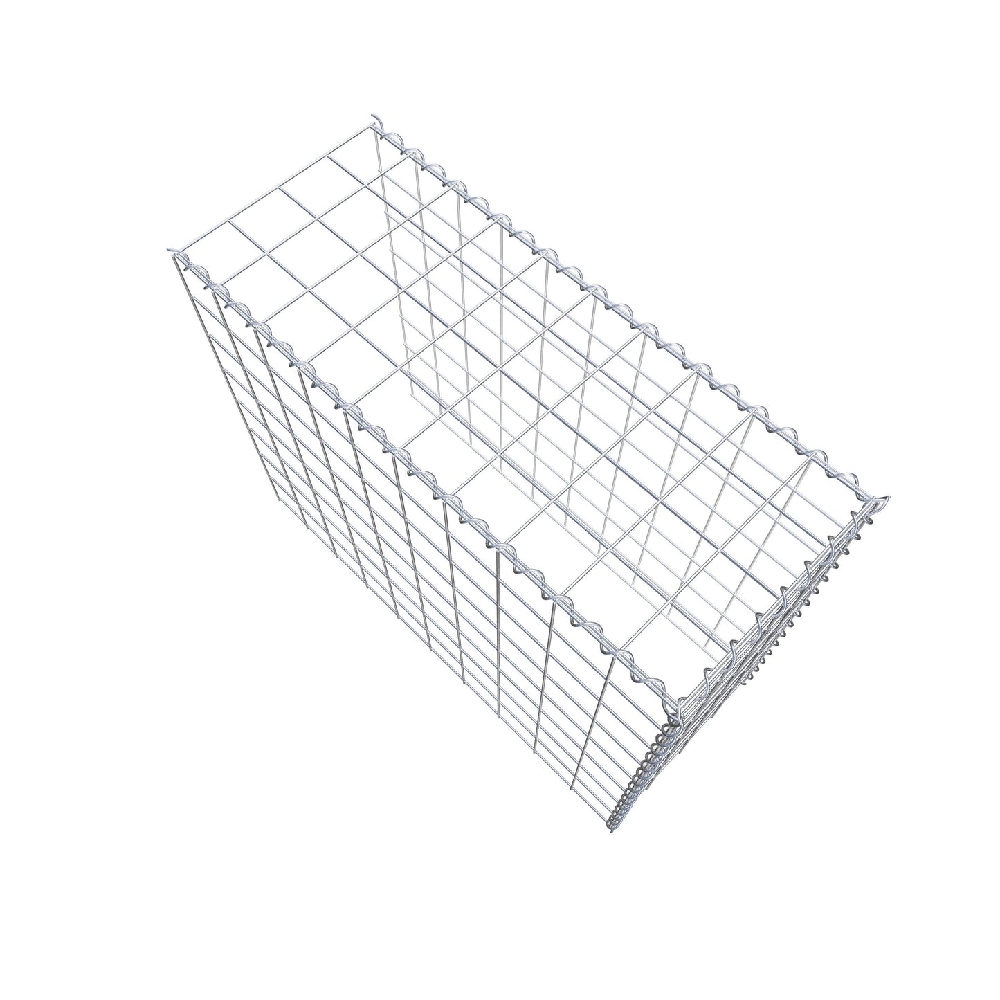 Gabion rapporté type 4 100 cm x 80 cm x 40 cm (L x H x P), mailles 10 cm x 10 cm, spirale