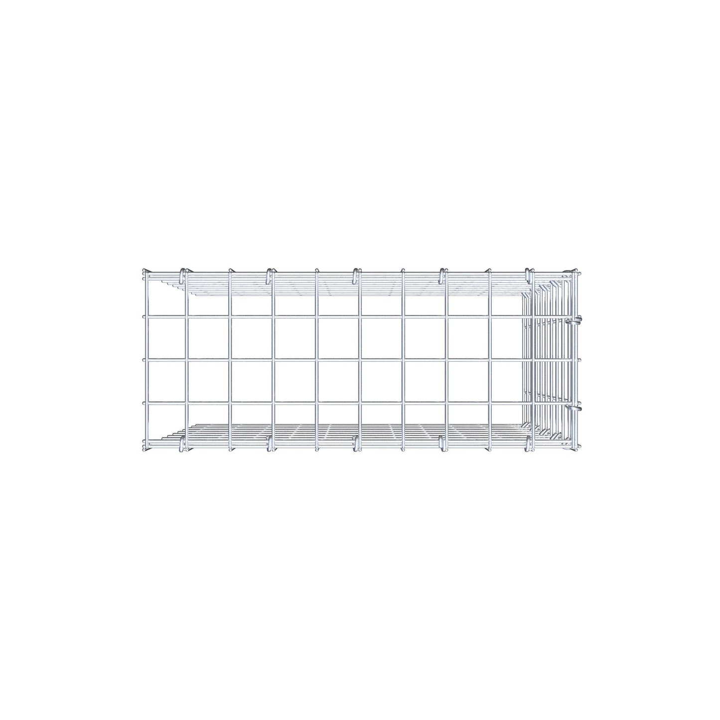 Fourche rapportée type 4 50 cm x 50 cm x 20 cm (L x H x P), mailles 5 cm x 5 cm, anneau C