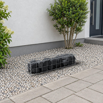 Schanskorf 100 cm x 20 cm x 20 cm (L x H x D), maaswijdte 10 cm x 10 cm, spiraalvormig