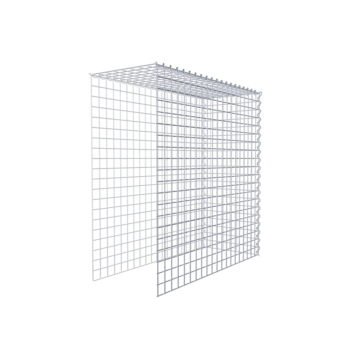 Opvokset gabion type 4 100 cm x 100 cm x 40 cm (L x H x D), maskestørrelse 5 cm x 5 cm, spiral