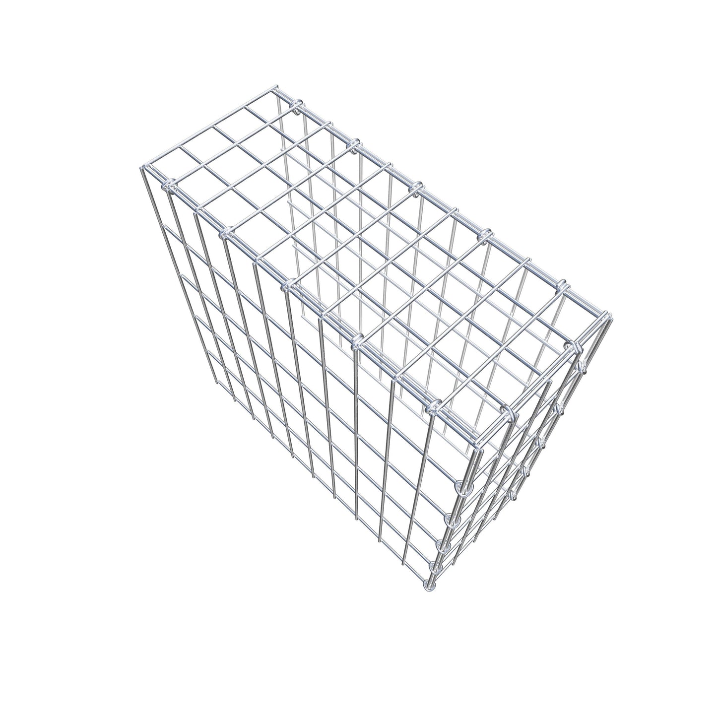 Fourche rapportée type 4 50 cm x 50 cm x 20 cm (L x H x P), mailles 5 cm x 10 cm, anneau en C