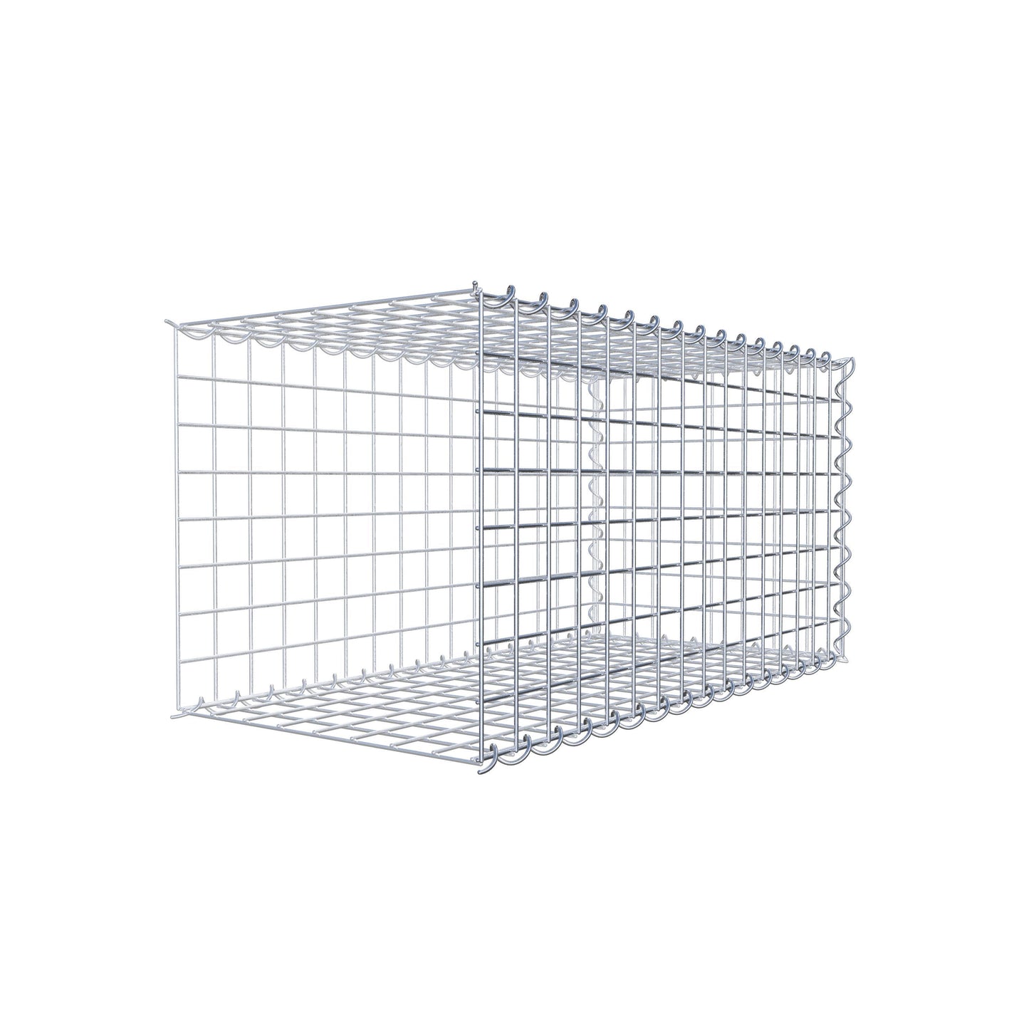 Gabbione aggiuntivo tipo 2 80 cm x 40 cm x 40 cm (L x H x P), dimensione maglia 5 cm x 5 cm, a spirale