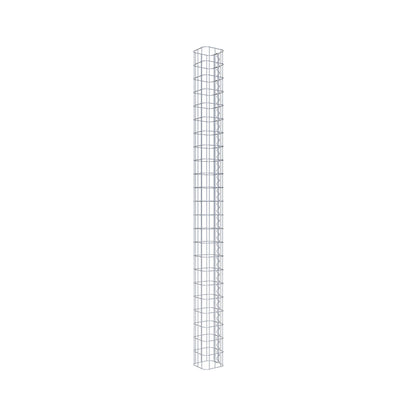 Gabionensäule eckig 17 cm x 17 cm, 230 cm Höhe, MW 5 cm x 10 cm