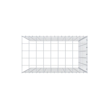 Monteret gabion type 4 100 cm x 90 cm x 50 cm (L x H x D), maskestørrelse 10 cm x 10 cm, C-ring