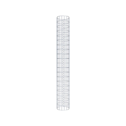 Rund gabionsøjle, varmgalvaniseret, 27 cm diameter, 200 cm højde, MW 5 cm x 10 cm