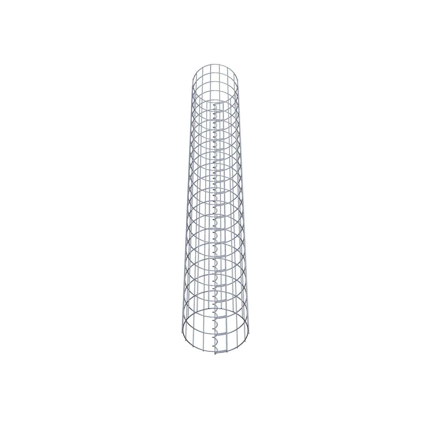 Rund gabionsøjle, varmgalvaniseret, 27 cm diameter, 200 cm højde, MW 5 cm x 10 cm