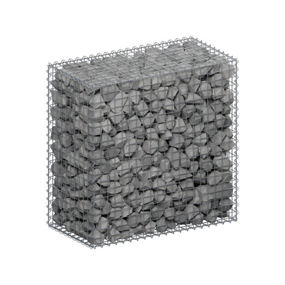 Gavión 100 cm x 100 cm x 50 cm (L x A x P), luz de malla 5 cm x 5 cm, en espiral