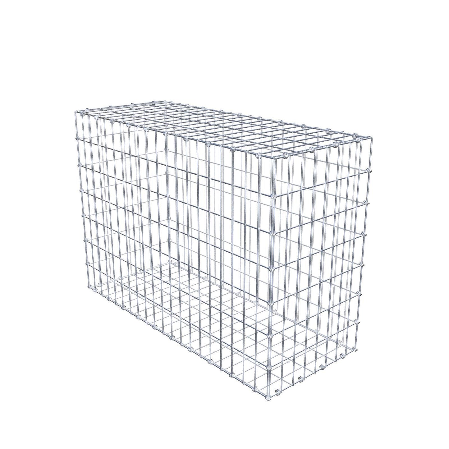 Gabione 100 cm x 70 cm x 40 cm (L x H x T), Maschenweite 5 x 10 cm, Spiralring