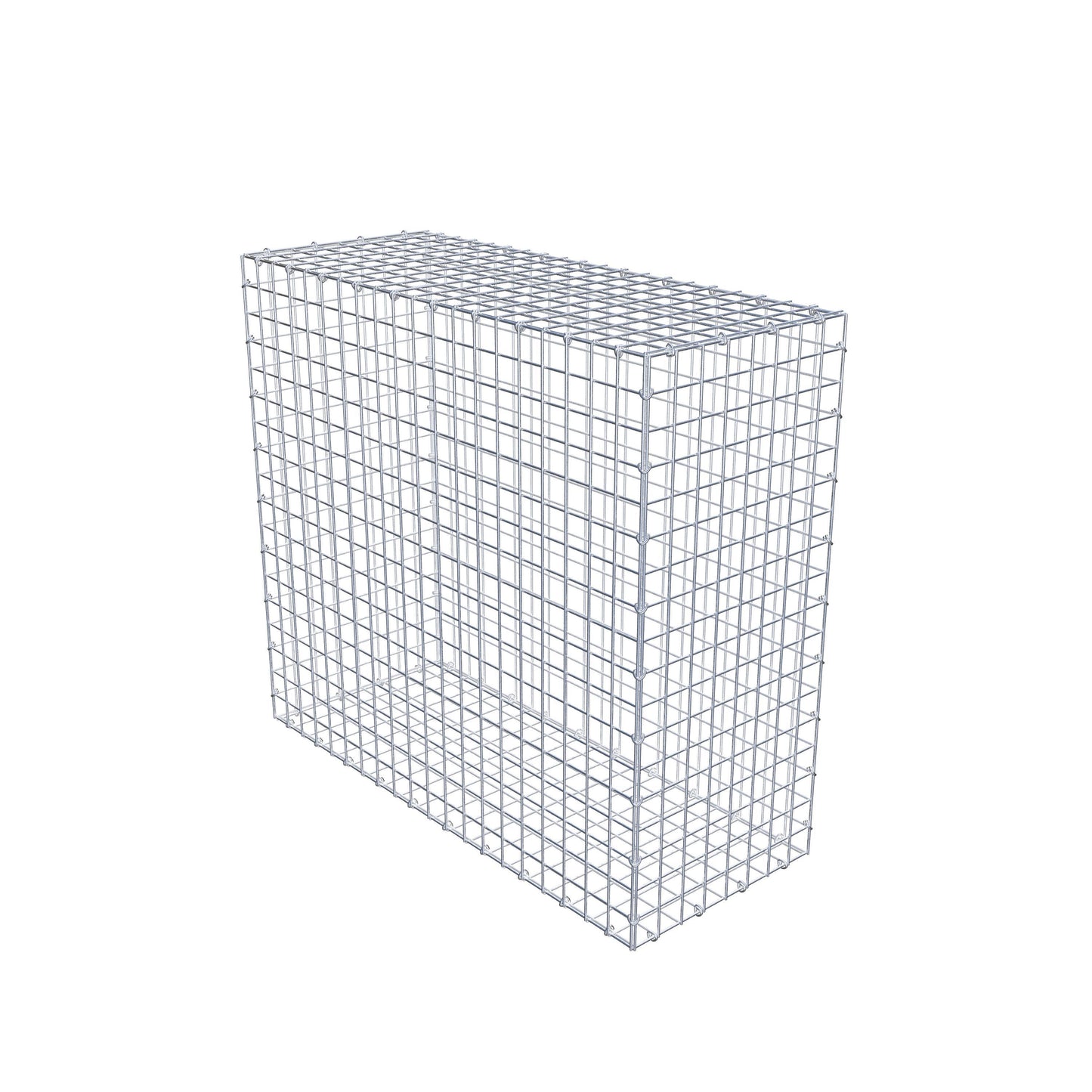Gavión 100 cm x 90 cm x 40 cm (L x A x P), luz de malla 5 cm x 5 cm, anillo en C