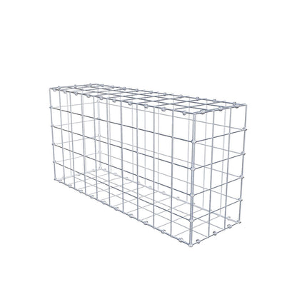 Gabion 100 cm x 50 cm x 30 cm (L x H x D), maskestørrelse 10 x 10 cm, spiralring