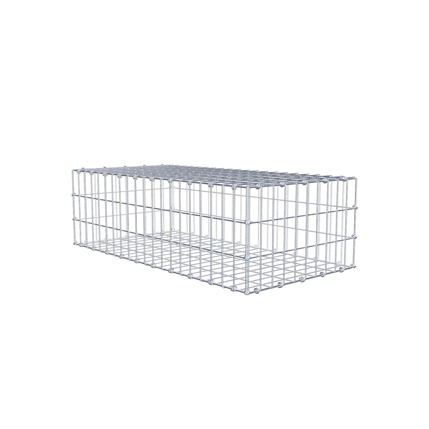 Gabion 100 cm x 30 cm x 50 cm (L x H x P), mailles 5 x 10 cm, anneau en spirale