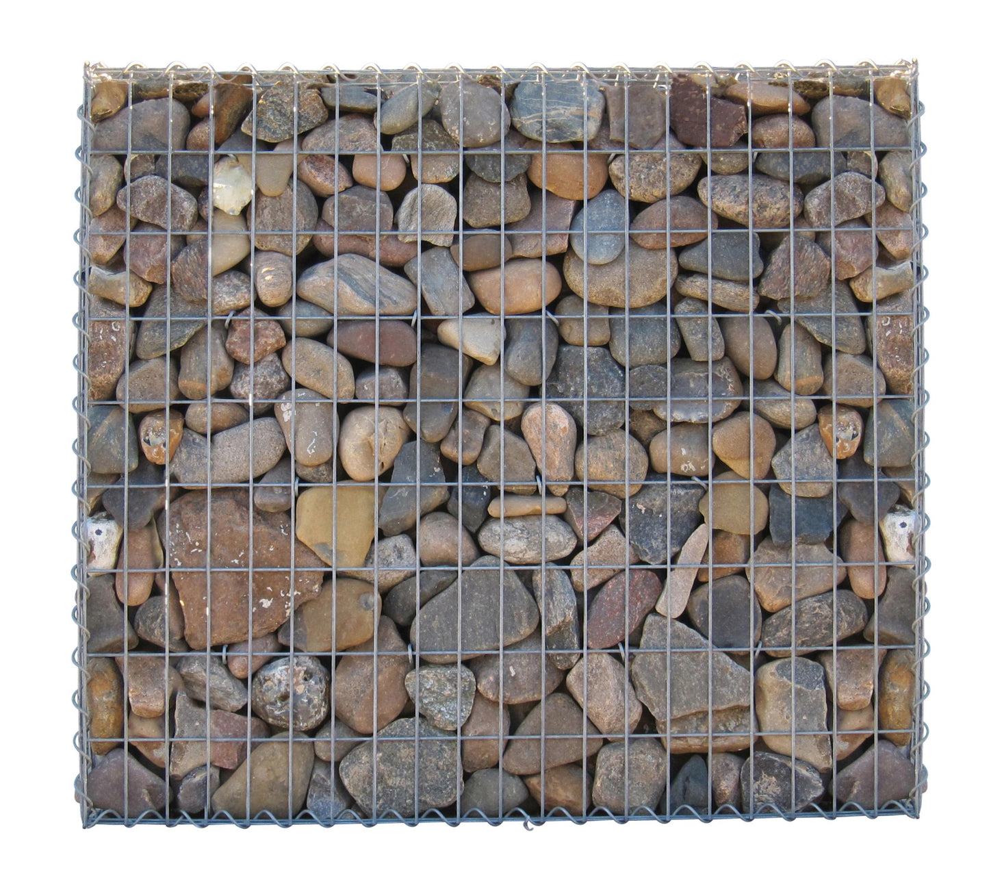 Gavión 100 cm x 90 cm x 30 cm (largo x alto x profundidad), tamaño de malla 5 cm x 10 cm, espiral