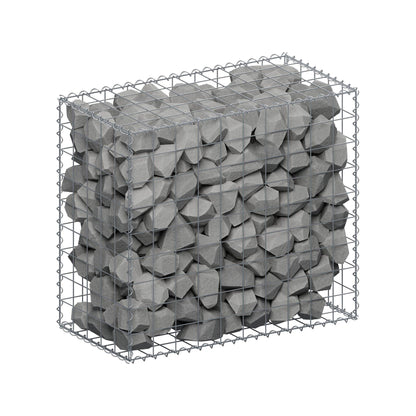 Gabion 100 cm x 90 cm x 50 cm (L x H x D), maskestørrelse 10 cm x 10 cm, spiral
