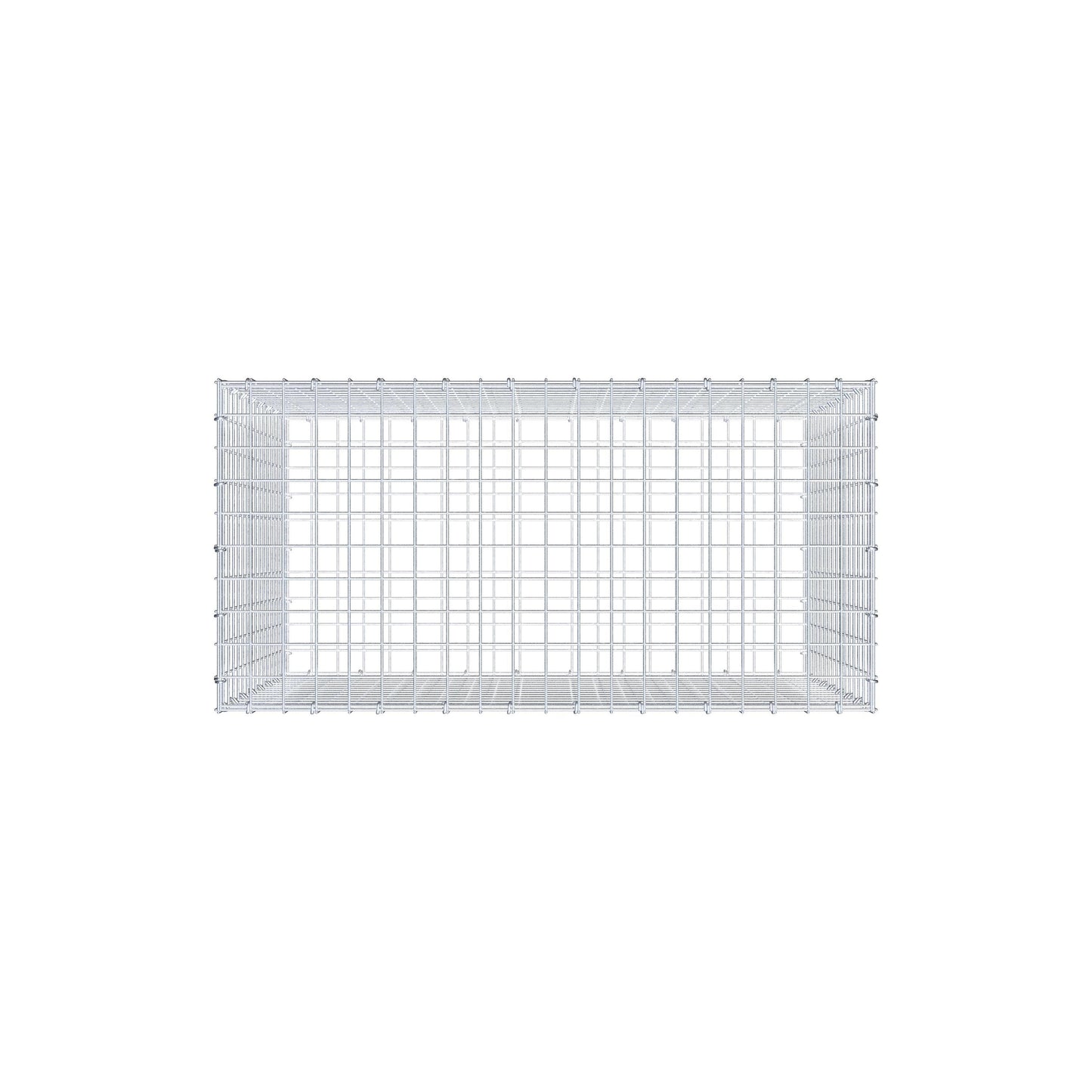 Gabion 100 cm x 80 cm x 50 cm (L x H x D), maskestørrelse 5 cm x 5 cm, C-ring