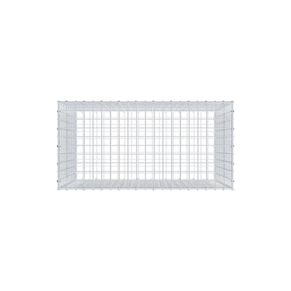 Gabion 100 cm x 80 cm x 50 cm (L x H x D), maskestørrelse 5 cm x 5 cm, C-ring