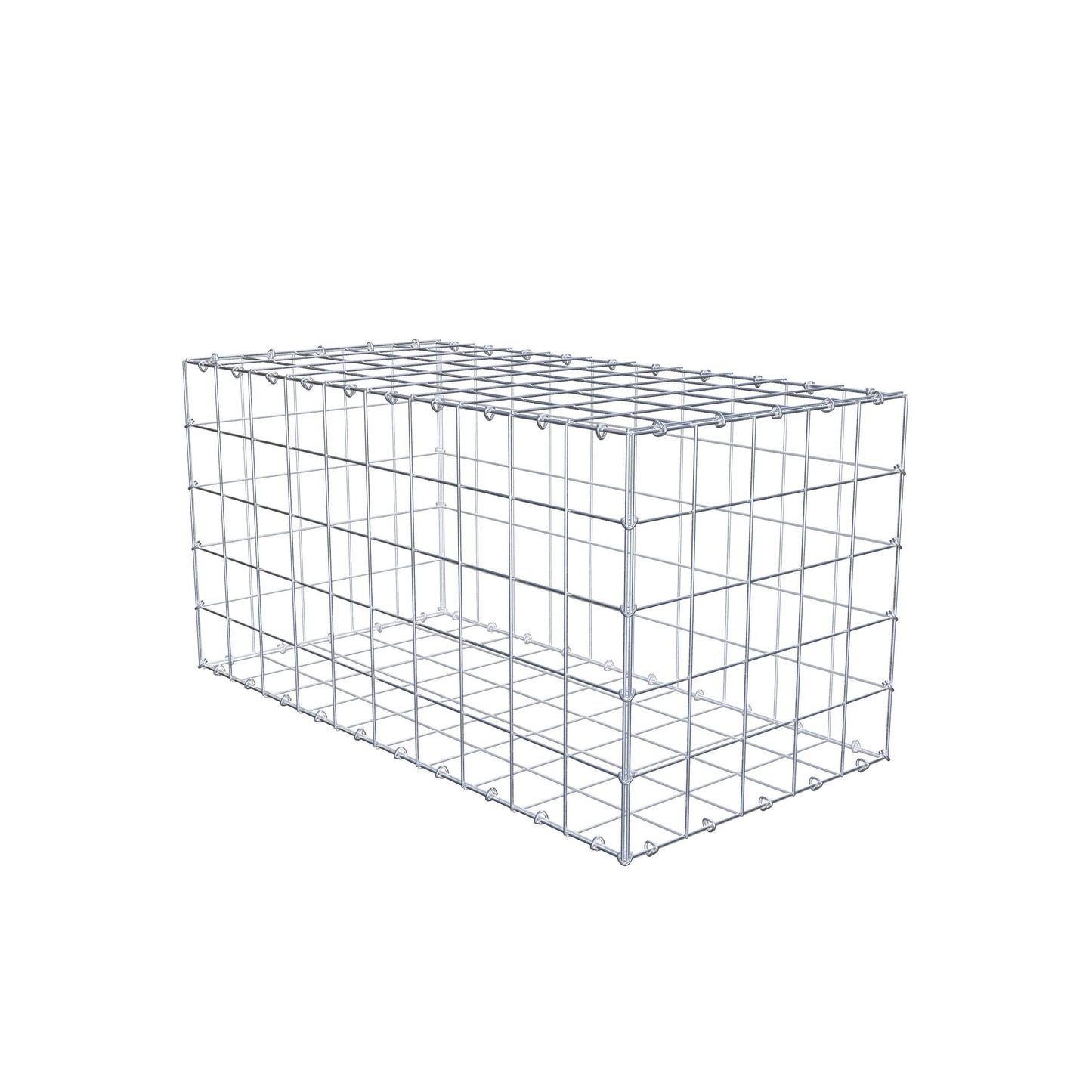 Gabião 100 cm x 50 cm x 50 cm (C x A x P), malhagem 10 cm x 10 cm, anel C