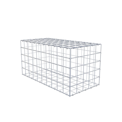 Gabião 100 cm x 50 cm x 50 cm (C x A x P), malhagem 10 cm x 10 cm, anel C