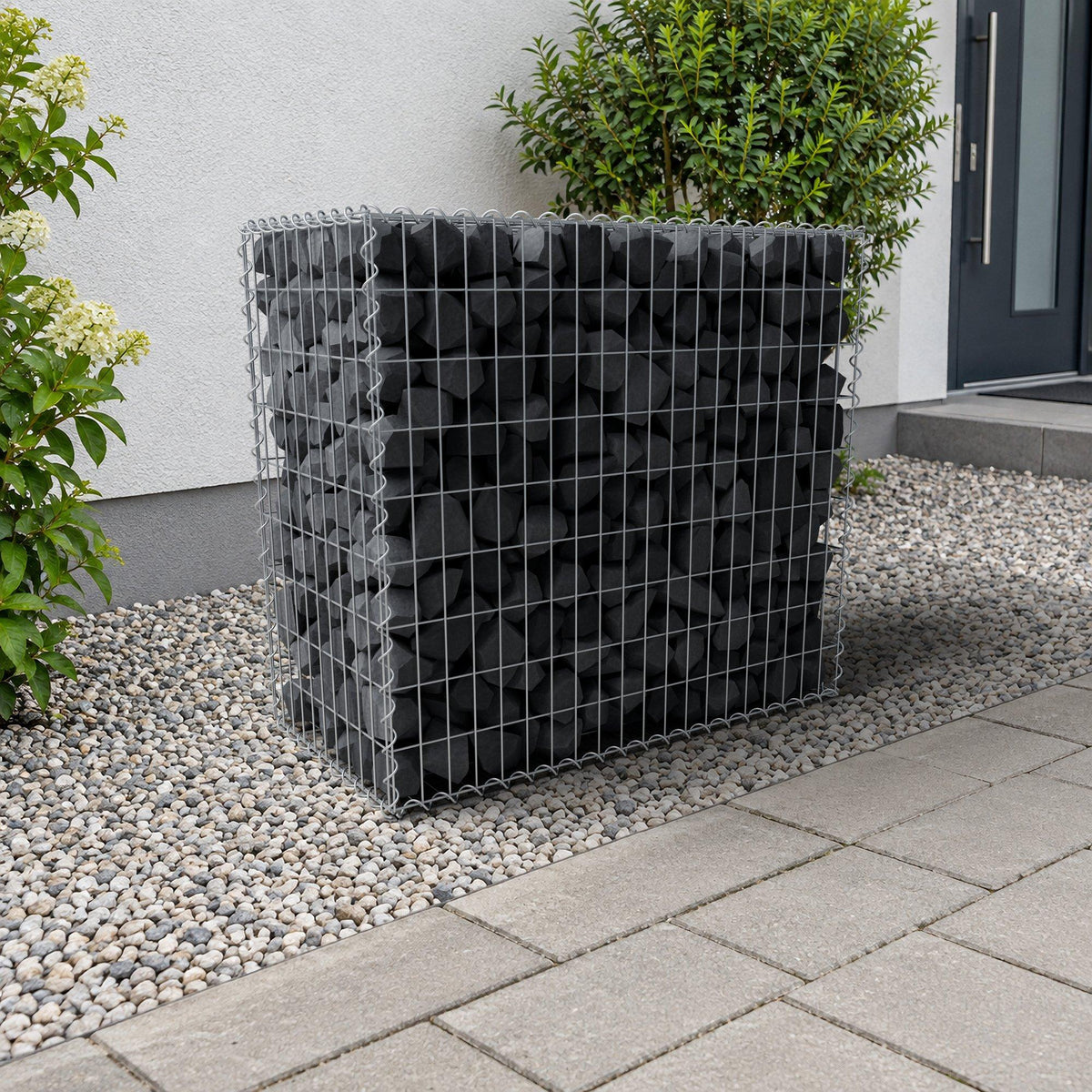 Gabion 100 cm x 90 cm x 50 cm (L x H x D), maskestørrelse 5 cm x 10 cm, spiral