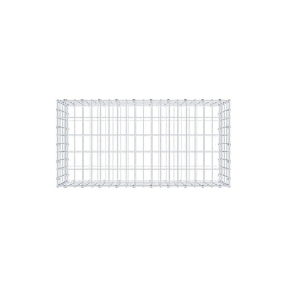 Gabião 100 cm x 40 cm x 50 cm (C x A x P), malhagem 5 x 10 cm, anel espiral